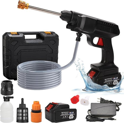 Idropulitrice portatile + 2 batterie + aspirapolvere per auto in omaggio