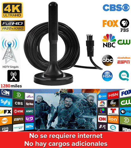 Antena de Televisión 4K HD